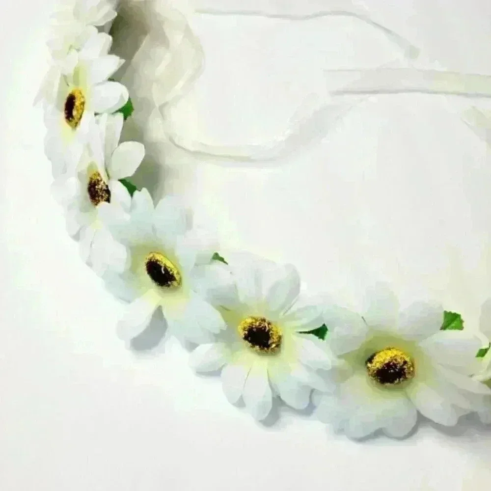 Fun Funky Floral multicolor led light up flower hair halo headband costume